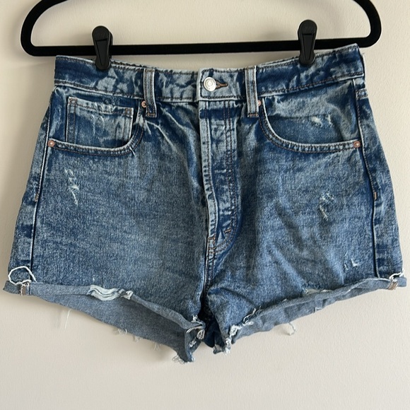 wild fable Pants - Wild Fable Highest Rise Cut Off Blue Denim High-Rise Shorts